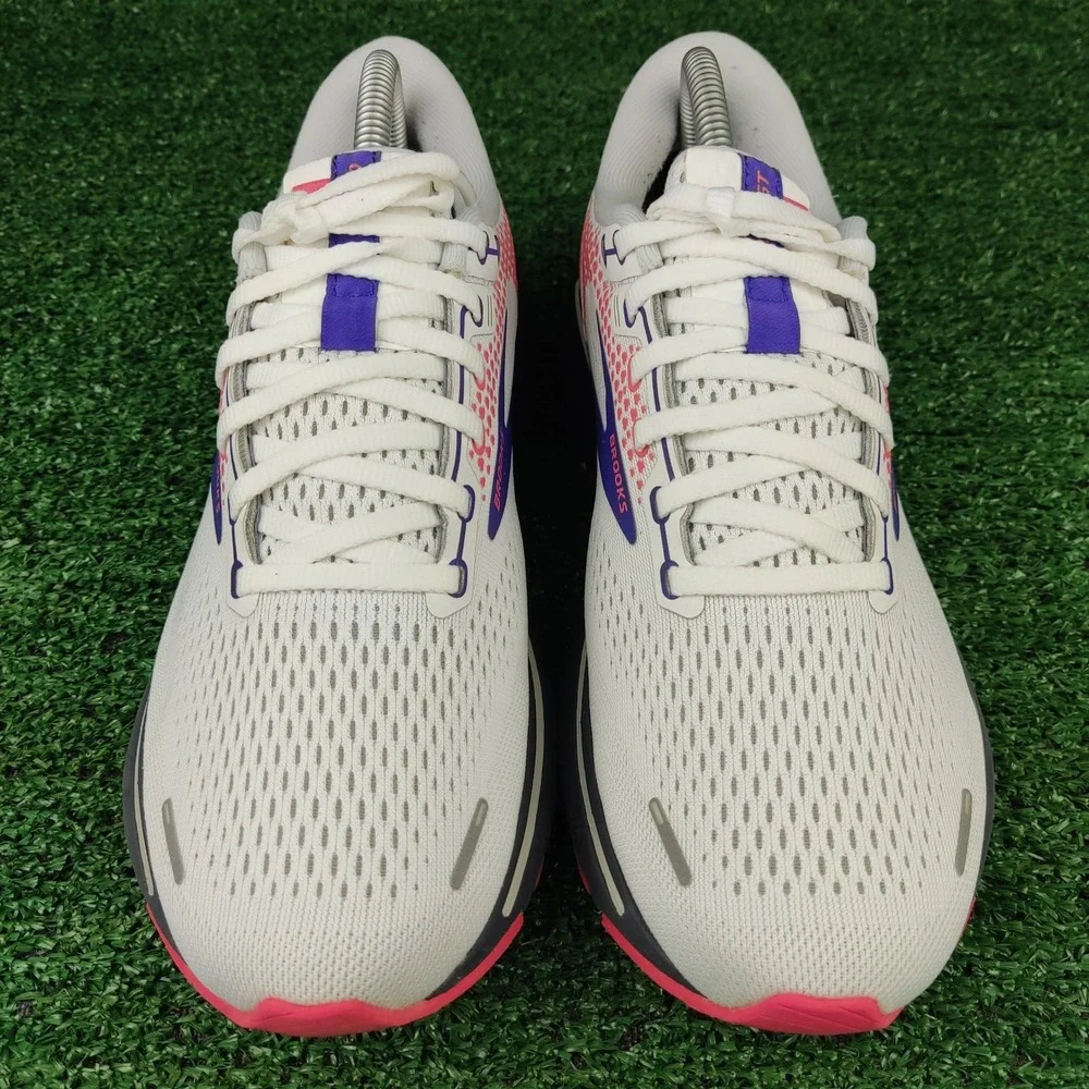 Brooks Running Shoes Womens 9.5 White Ghost 14 Pink Purple 1203561B192 Athletic - Picture 2 of 9